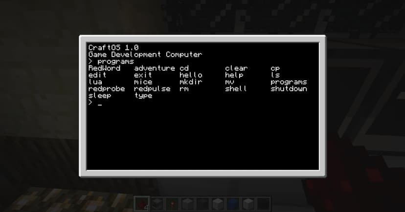 Minecraft computercraft programs
